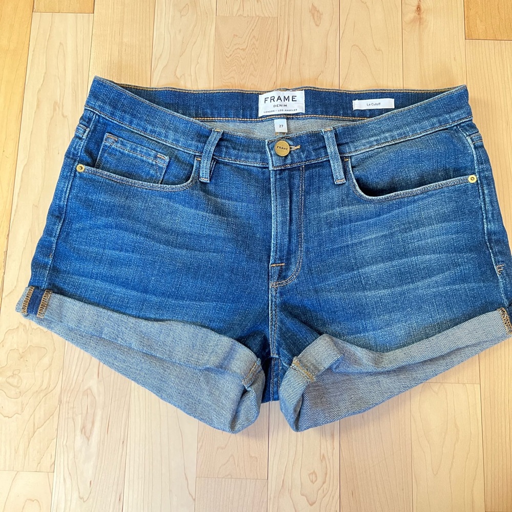 Frame Le Cutoff Denim Shorts